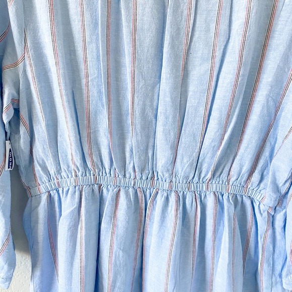 NWT Old Navy Blue Stripe Button Down Dress - Picture 7 of 12